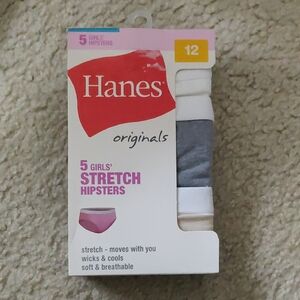 New!Hanes Originals Girls' Tween Underwear Hipster Pack, Basic Assorted, 5-Pack